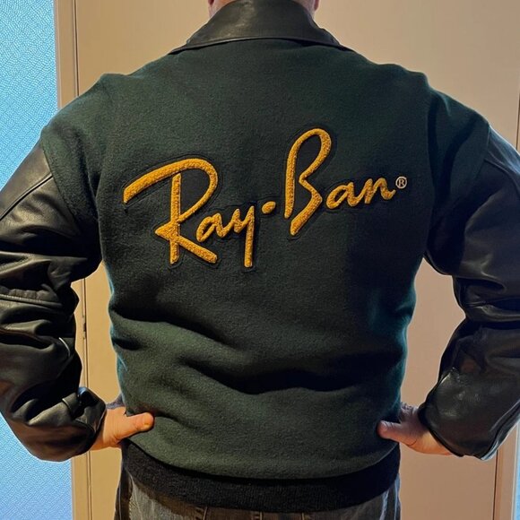 Vintage Ray-Ban Sunglasses by Bausch & Lomb sports/varsity jacket. - Picture 3 of 6